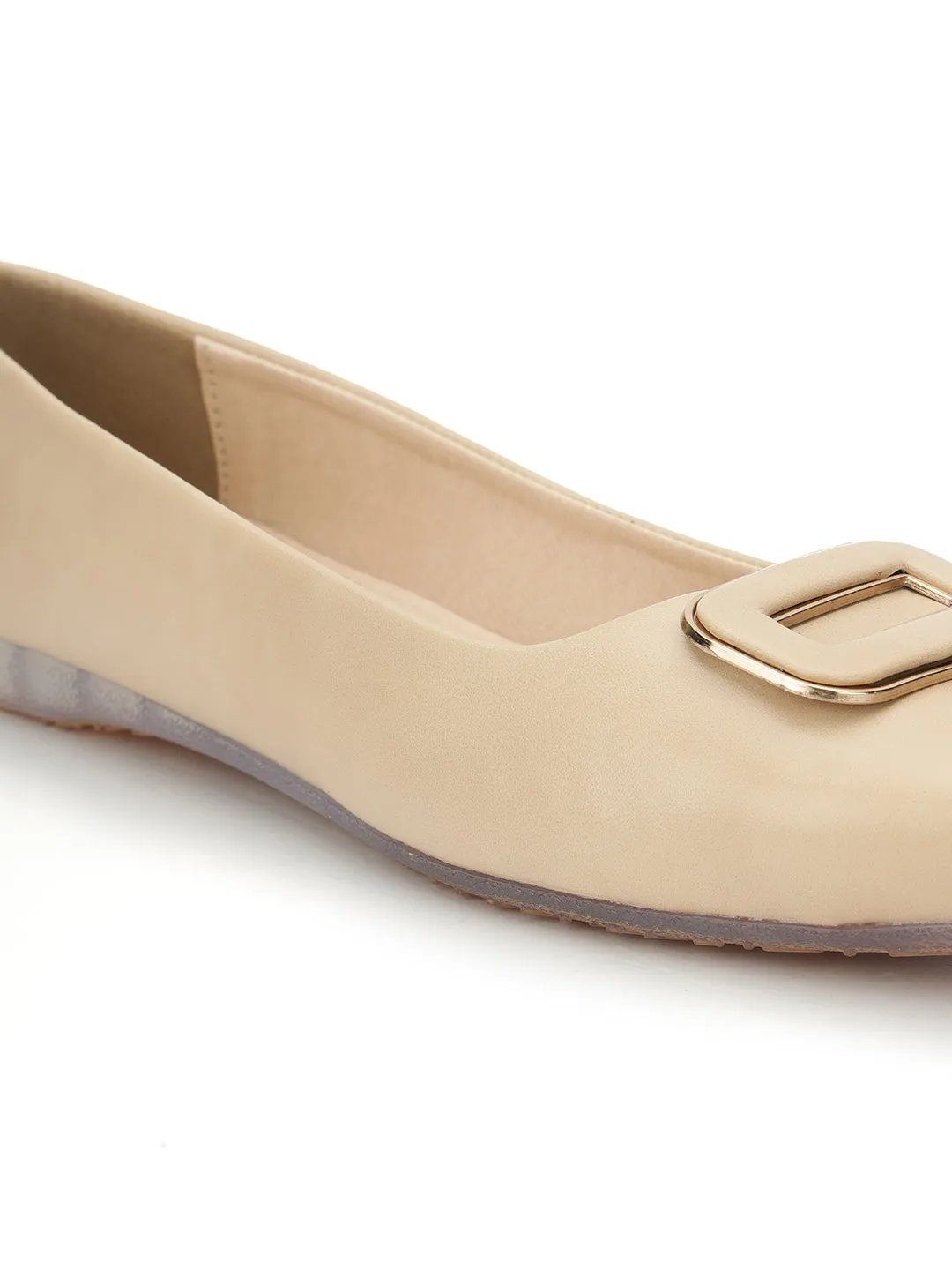 Nude PU Stylish Slip-On Flat Ballerina (TC-1206-NUD)