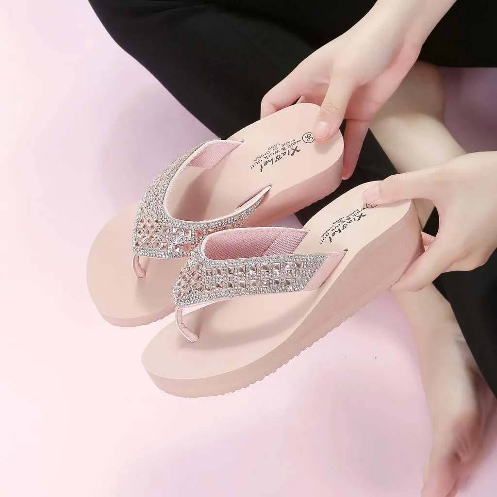 Orthopedic Sandals for Women Wide Width Platform Slippers Flip Flops with Arch Support Casual Dressy Walking Shoes