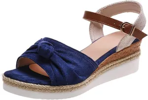 Orthopedic Wedge Sandals for Women Dressy Espadrilles Heels Platform Sandals Open Toe Buckle Ankle Strap Sandal Summer Casual Boho Walking Vacation Beach Shoes