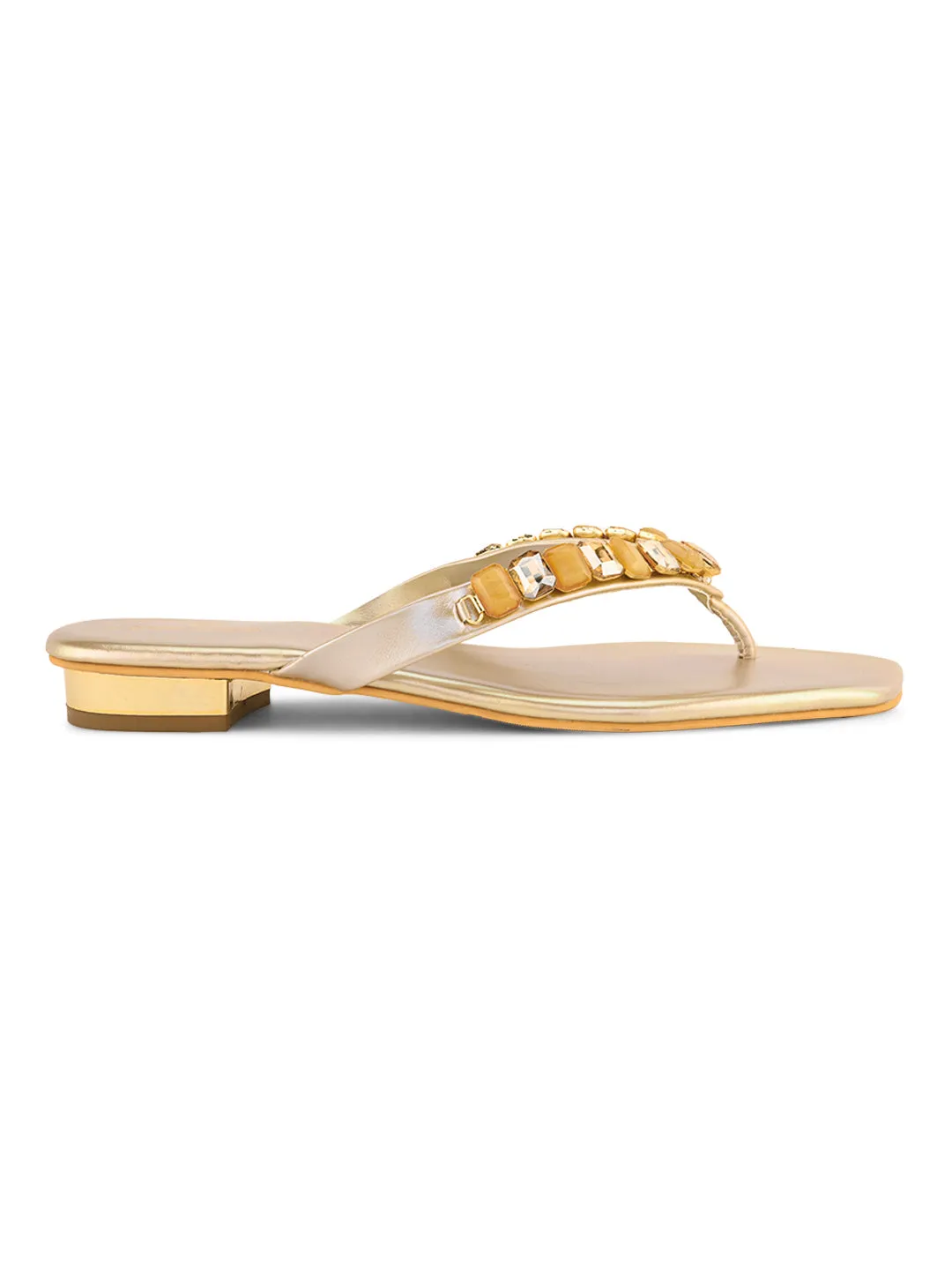 Pelle Ablero Gold Slipons for Women