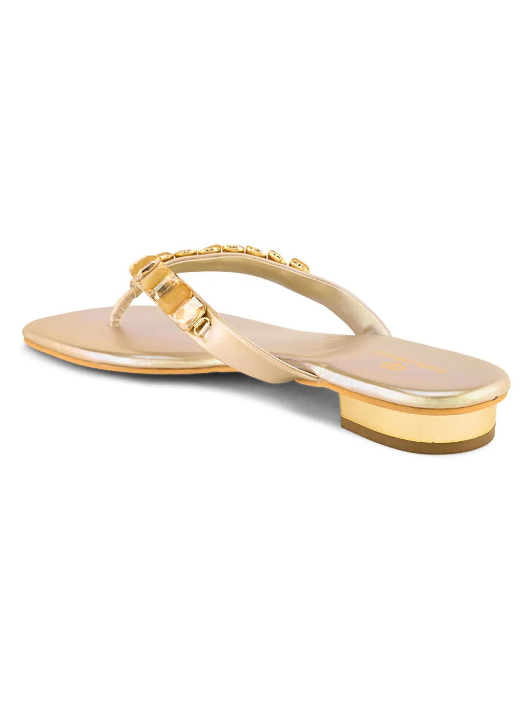 Pelle Ablero Gold Slipons for Women