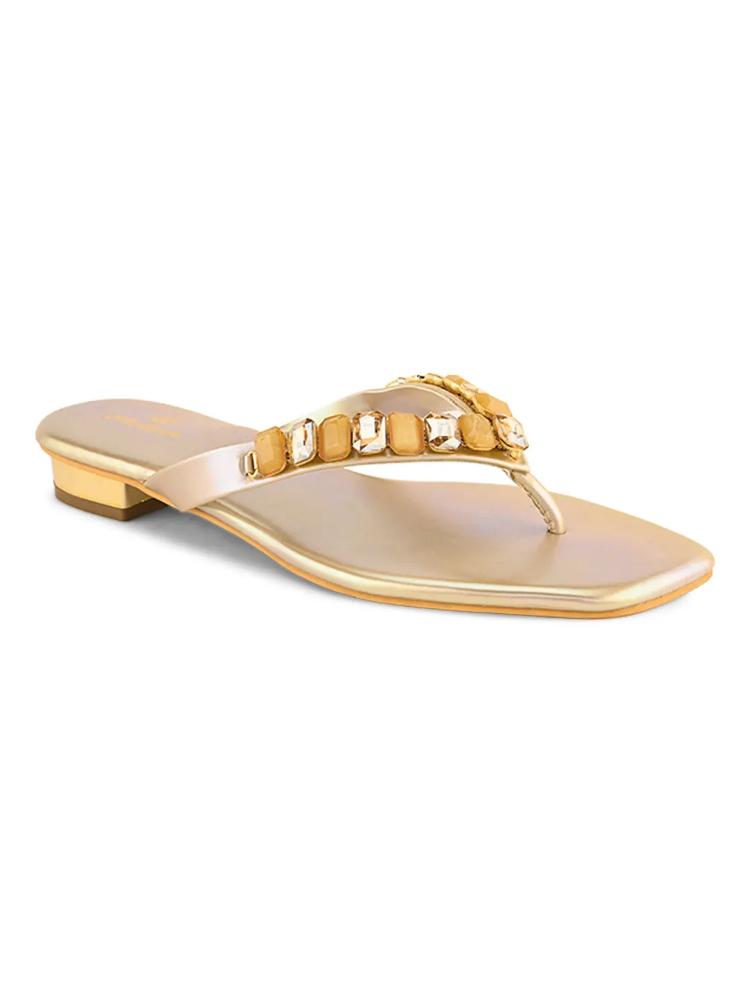 Pelle Ablero Gold Slipons for Women