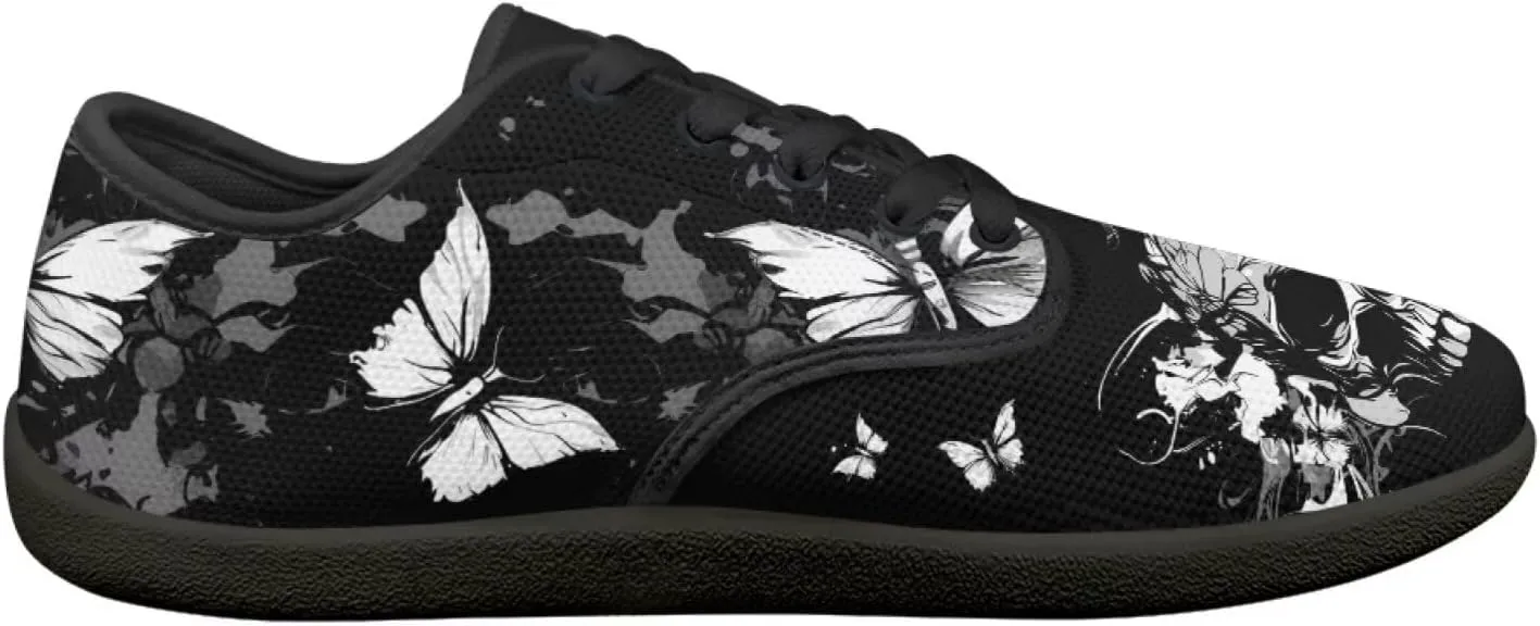 Personalized Skull Running Sneaker Tennis Shoes for Women Men Driving Loafer Flat Walking Sneakers