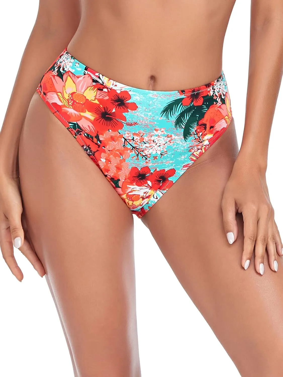 RELLECIGA Women's High Cut Bikini Bottom