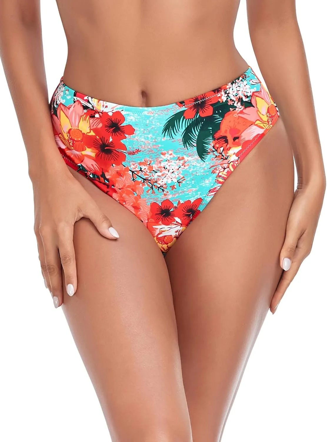 RELLECIGA Women's High Cut Bikini Bottom