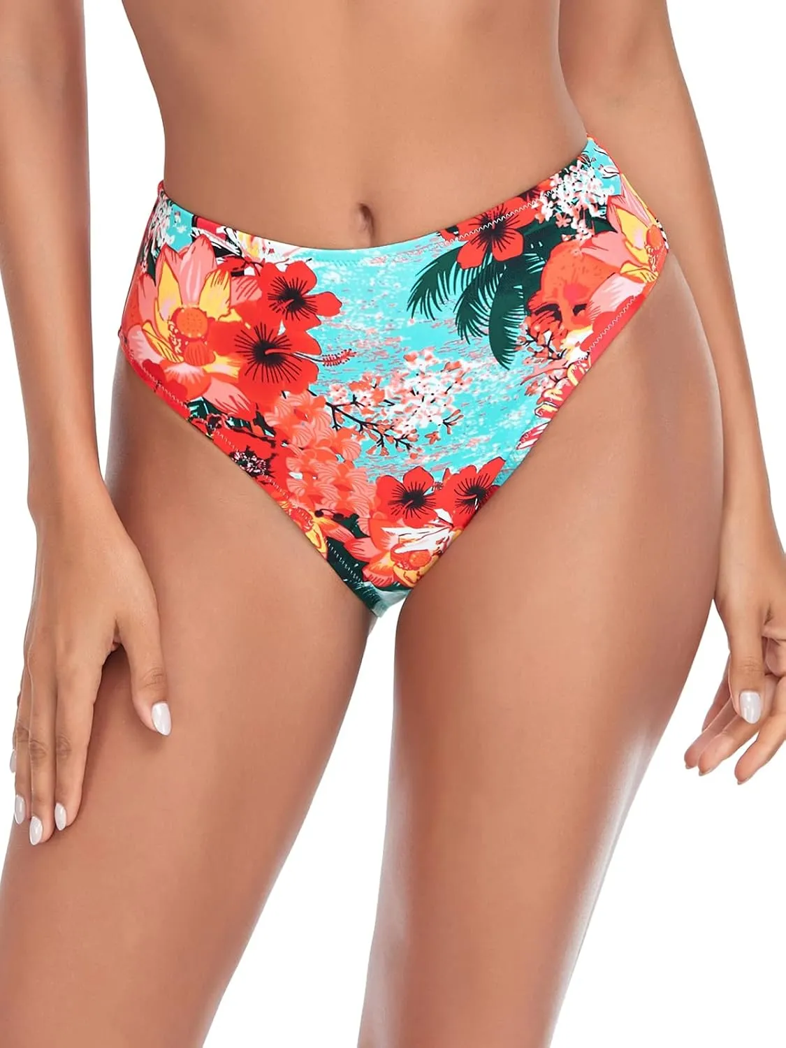 RELLECIGA Women's High Cut Bikini Bottom