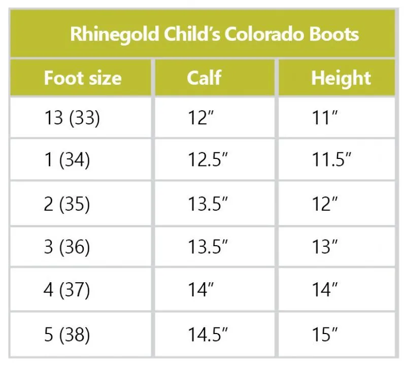 Rhinegold Childrens Elite Colorado Boot