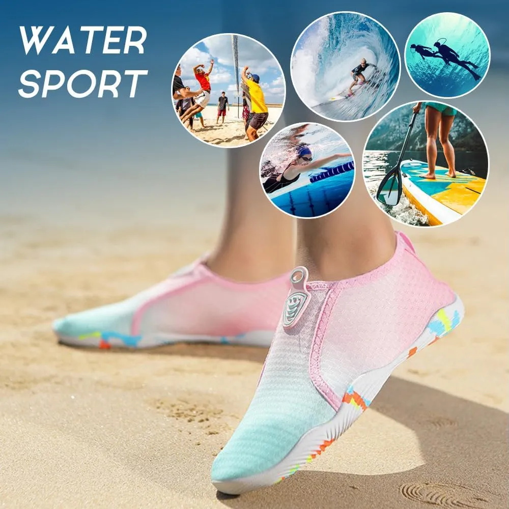 Rojeam Barefoot Water Shoes for Men Women Quick Drying Sports Aqua Socks for Beach Surf Diving Swim