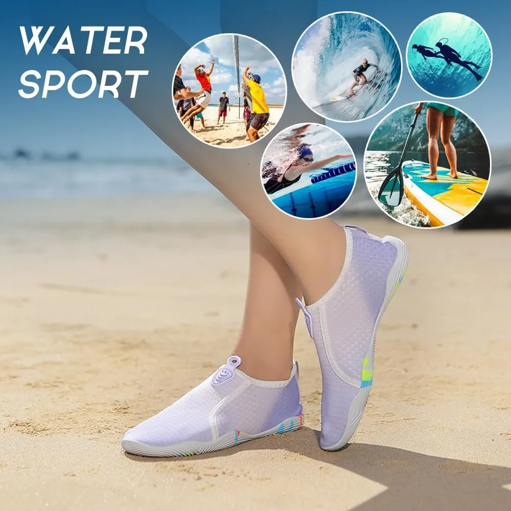 Rojeam Barefoot Water Shoes for Men Women Quick Drying Sports Aqua Socks for Beach Surf Diving Swim