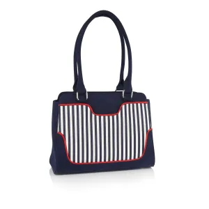 Ruby Shoo Tunis Navy Stripe Large Bag (Matches Davina Flats)