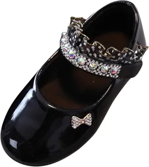 rystal Lace Princess Mary Jane Dress Shoes Princess Low Heel Dance Shoes Pary Wedding Slip On Ballet Flat