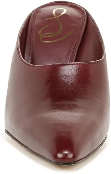 Sam Edelman Vonn French Burgundy Slip On Pointed Toe Kitten Heeled Dress Pumps