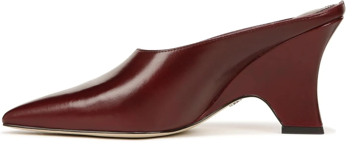 Sam Edelman Vonn French Burgundy Slip On Pointed Toe Kitten Heeled Dress Pumps