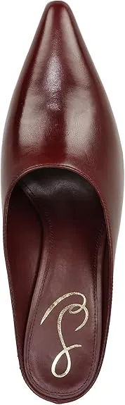 Sam Edelman Vonn French Burgundy Slip On Pointed Toe Kitten Heeled Dress Pumps