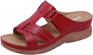 Sandals for Women Slip On Shoe, Womens Wedge Sandal Summer Walking Platform Sandals, Dressy Casual Comfortable Orthopedic Slide Slipper