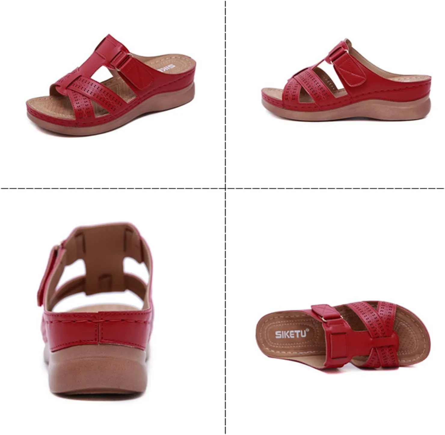 Sandals for Women Slip On Shoe, Womens Wedge Sandal Summer Walking Platform Sandals, Dressy Casual Comfortable Orthopedic Slide Slipper