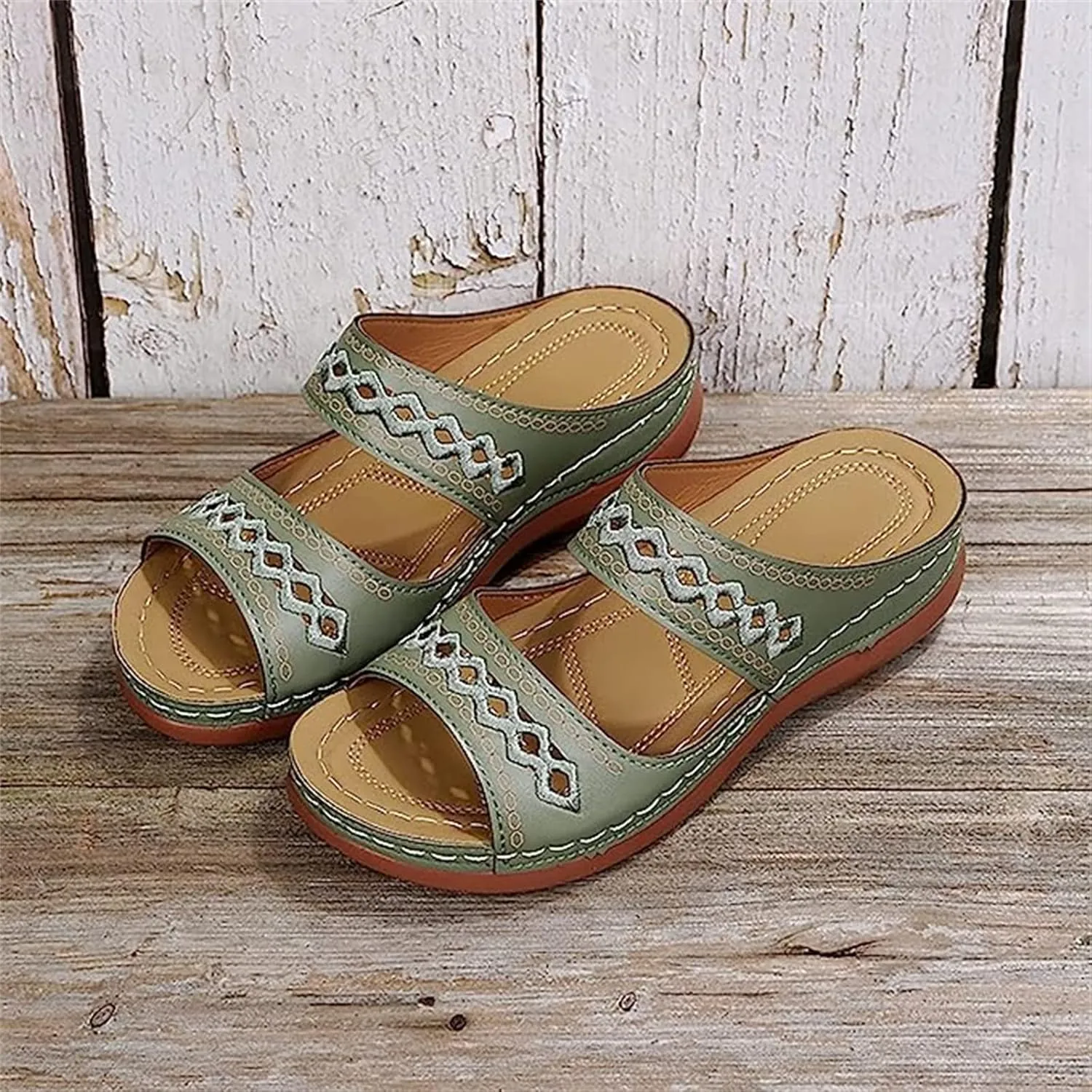 Sandals Women Dressy Summer Flat Island Cute Casual Beach Shoes Orthopedic Slippers Comfortable Orthotic Flip Flops