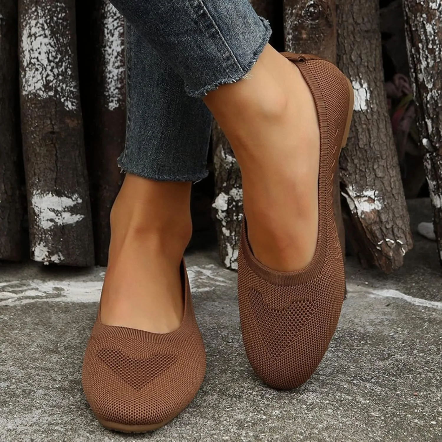 Sandals Women Summer Fashion Mesh Breathable Slip on Flat Sandals Solid Pointed Toe Closed Toe Shallow Mouth Shoes Lightweight Comfy Ladies Casual Shoes