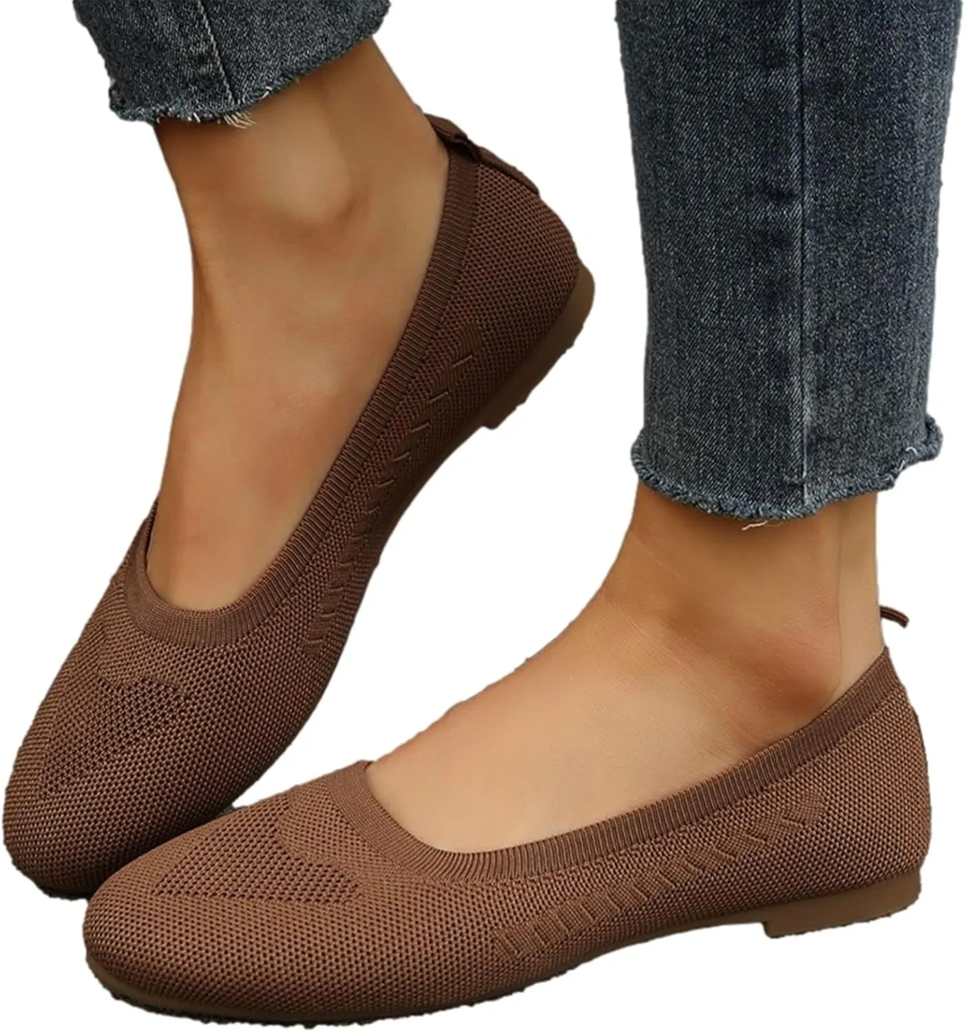 Sandals Women Summer Fashion Mesh Breathable Slip on Flat Sandals Solid Pointed Toe Closed Toe Shallow Mouth Shoes Lightweight Comfy Ladies Casual Shoes