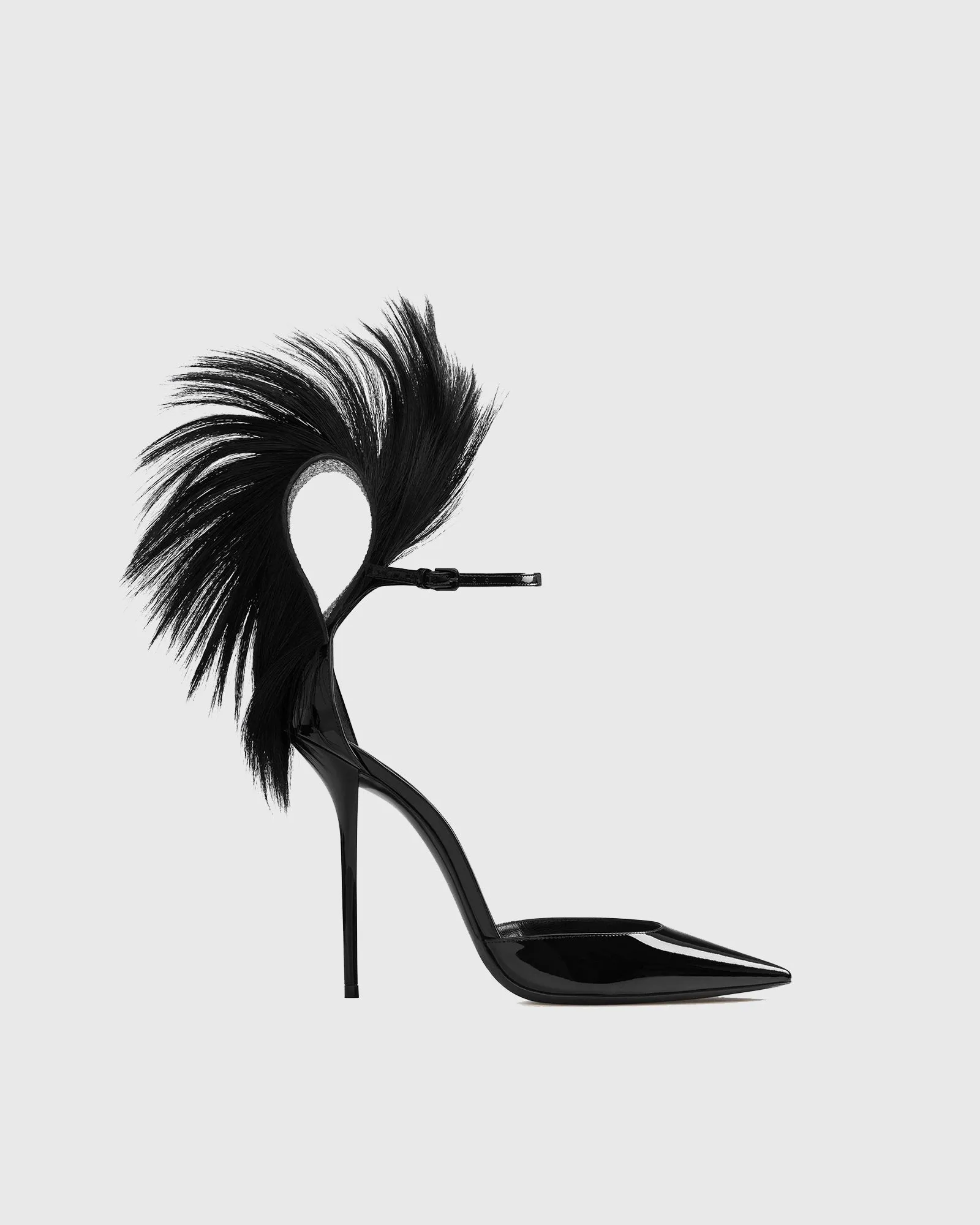 Satya Feather Ankle Strap Pumps In Black
