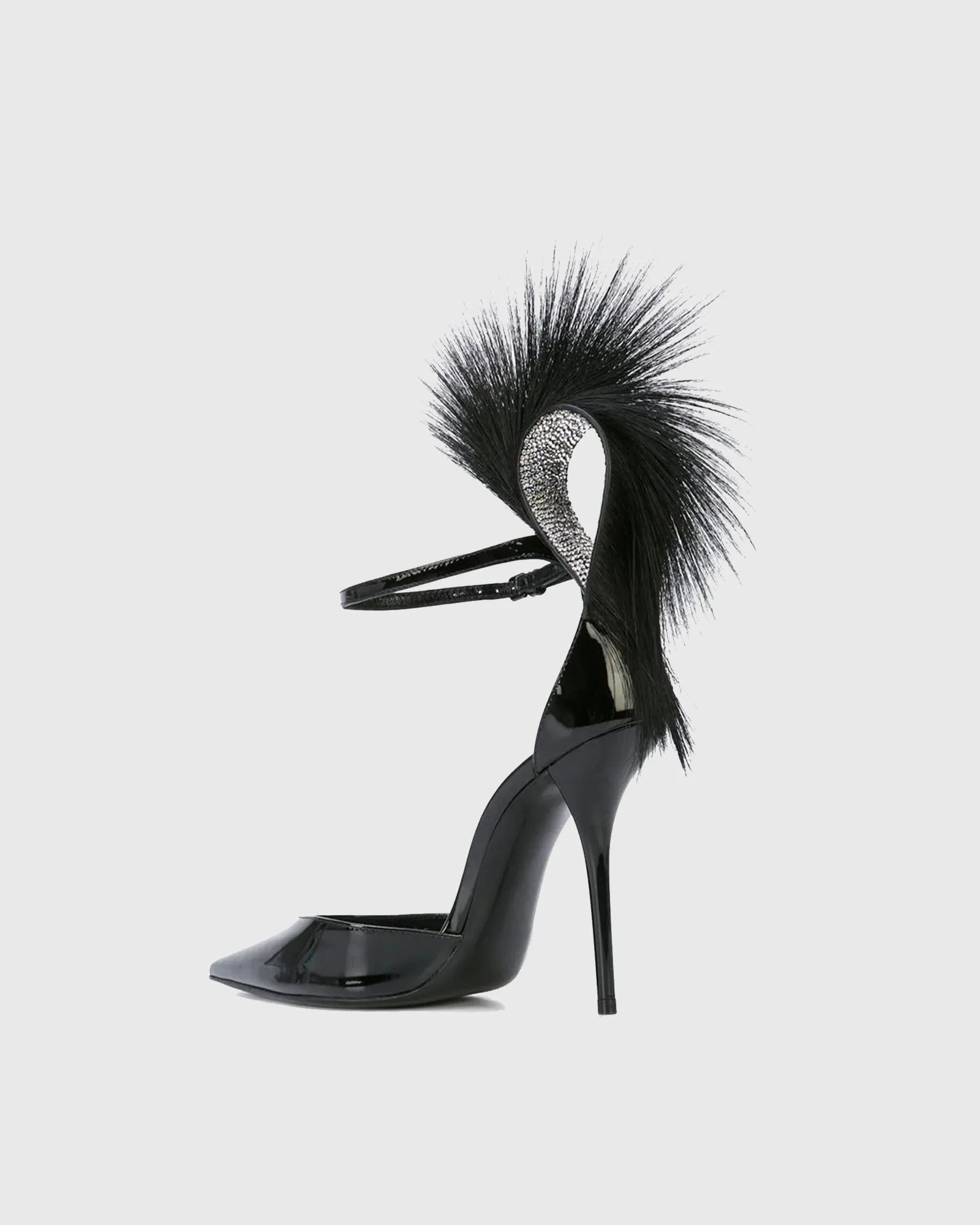 Satya Feather Ankle Strap Pumps In Black