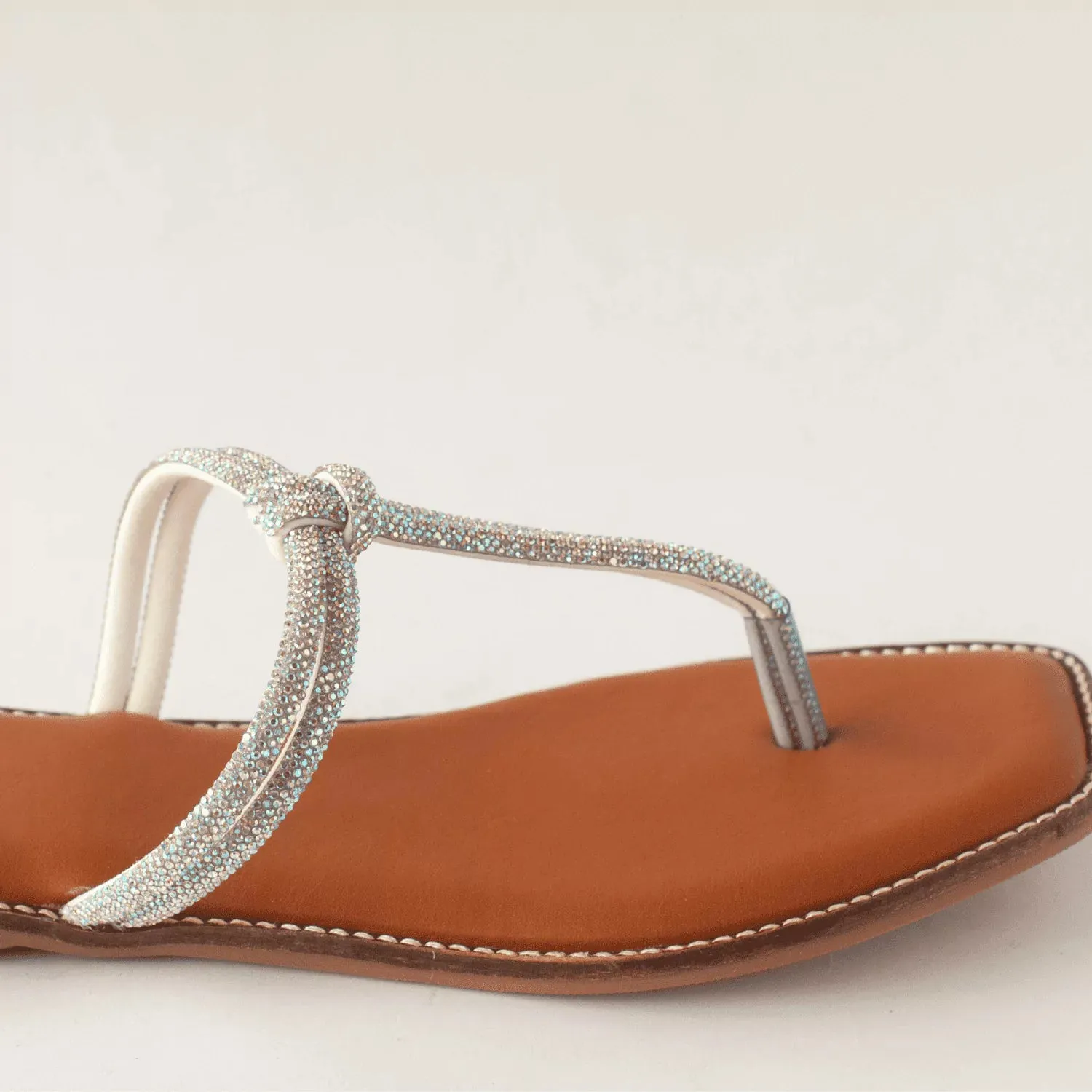 Shiny Thong Rhinestones Slides