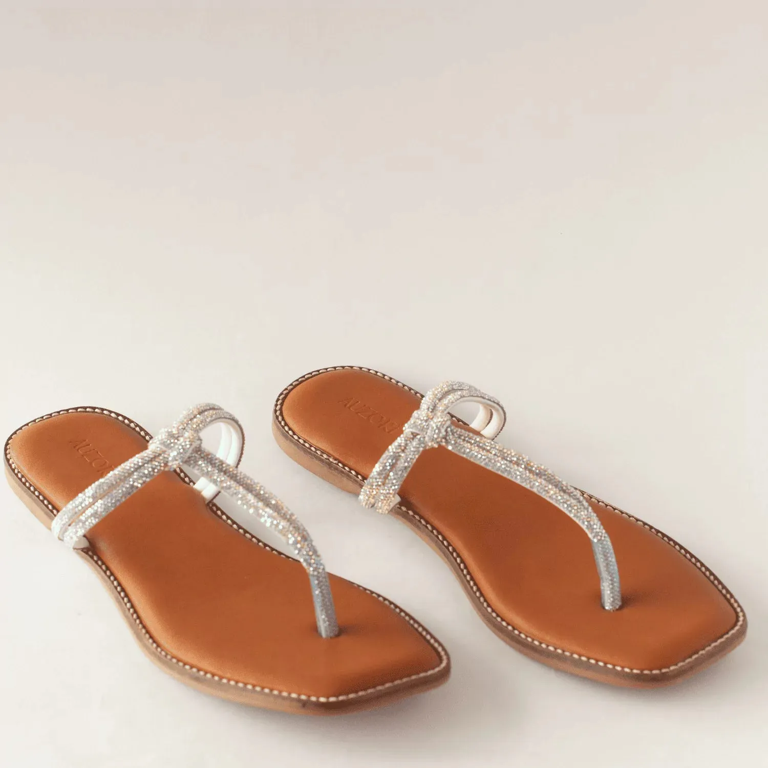 Shiny Thong Rhinestones Slides