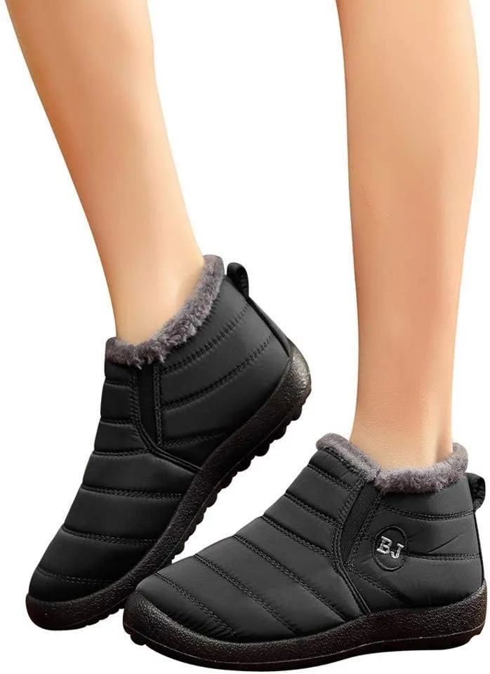 Slip on Winter Boots for Women Waterproof Womens Snow Boots Size 6.5 Wide Womens Size 10 1/2 Wide Winter Boots Winter Womens Boots Size 10 Womens Insulated Waterproof Boots Hunting