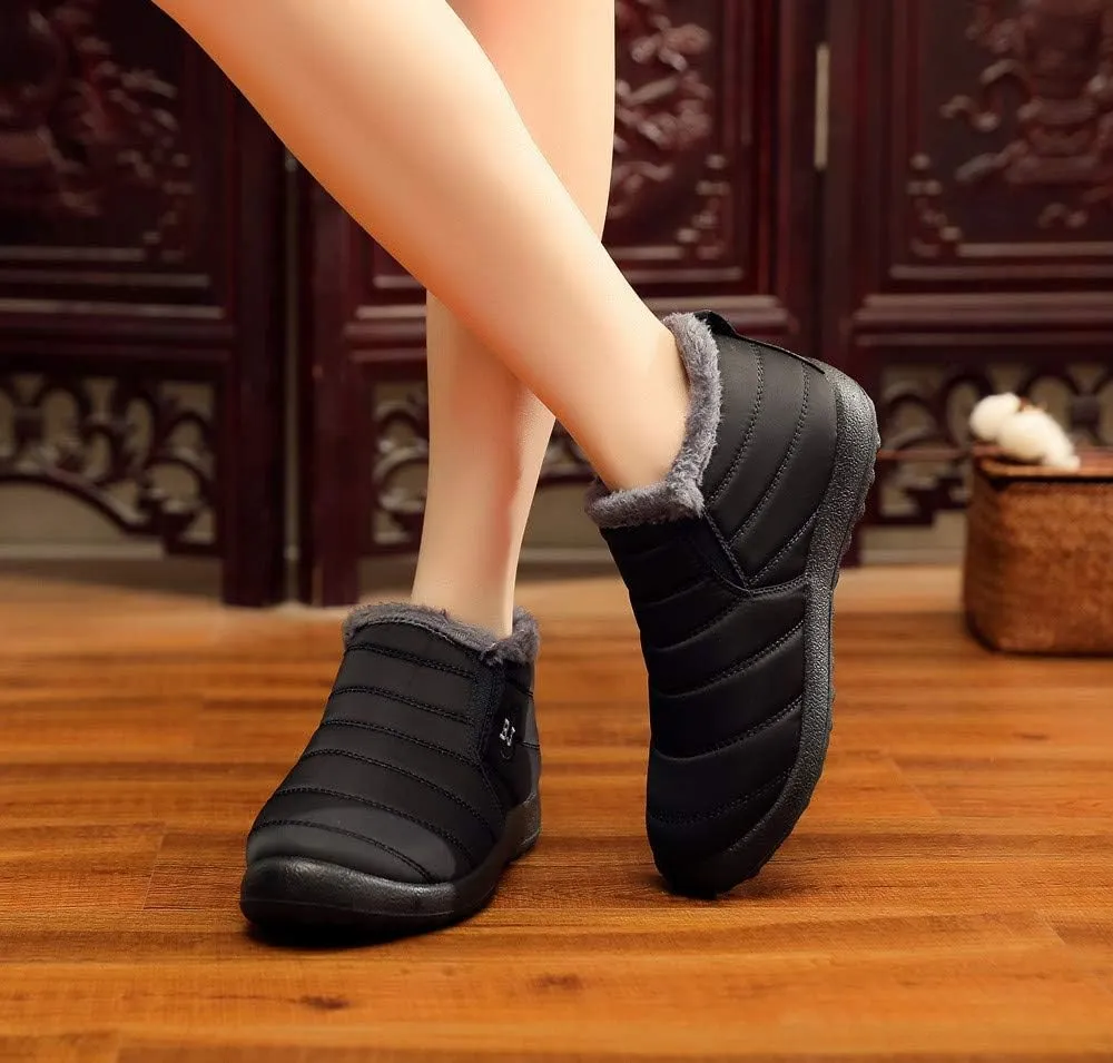 Slip on Winter Boots for Women Waterproof Womens Snow Boots Size 6.5 Wide Womens Size 10 1/2 Wide Winter Boots Winter Womens Boots Size 10 Womens Insulated Waterproof Boots Hunting