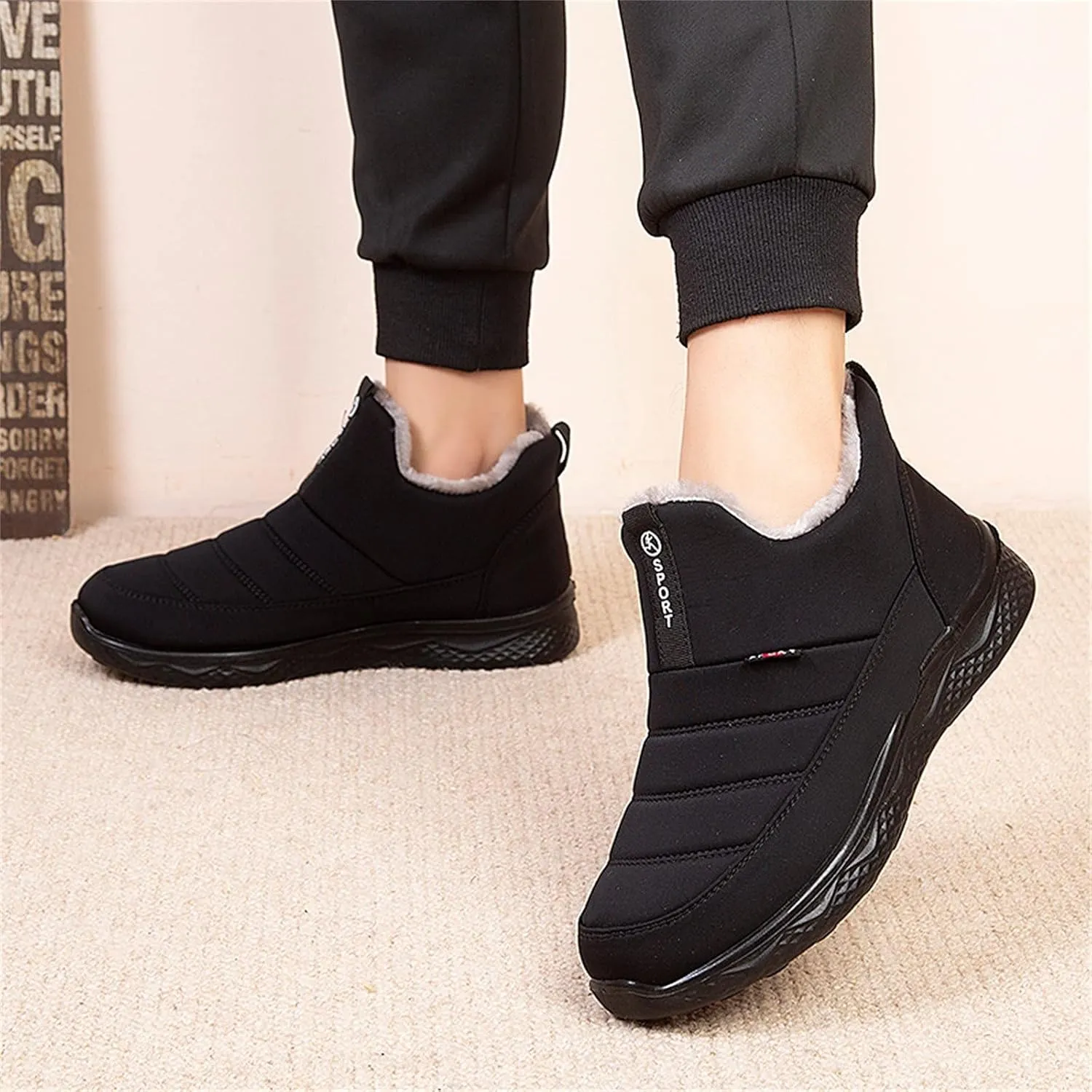 Snow Boots for Men, Waterproof Snow Boots Cold Weather Warm Boots Lightweight Hiking Boot Work Boots for Women