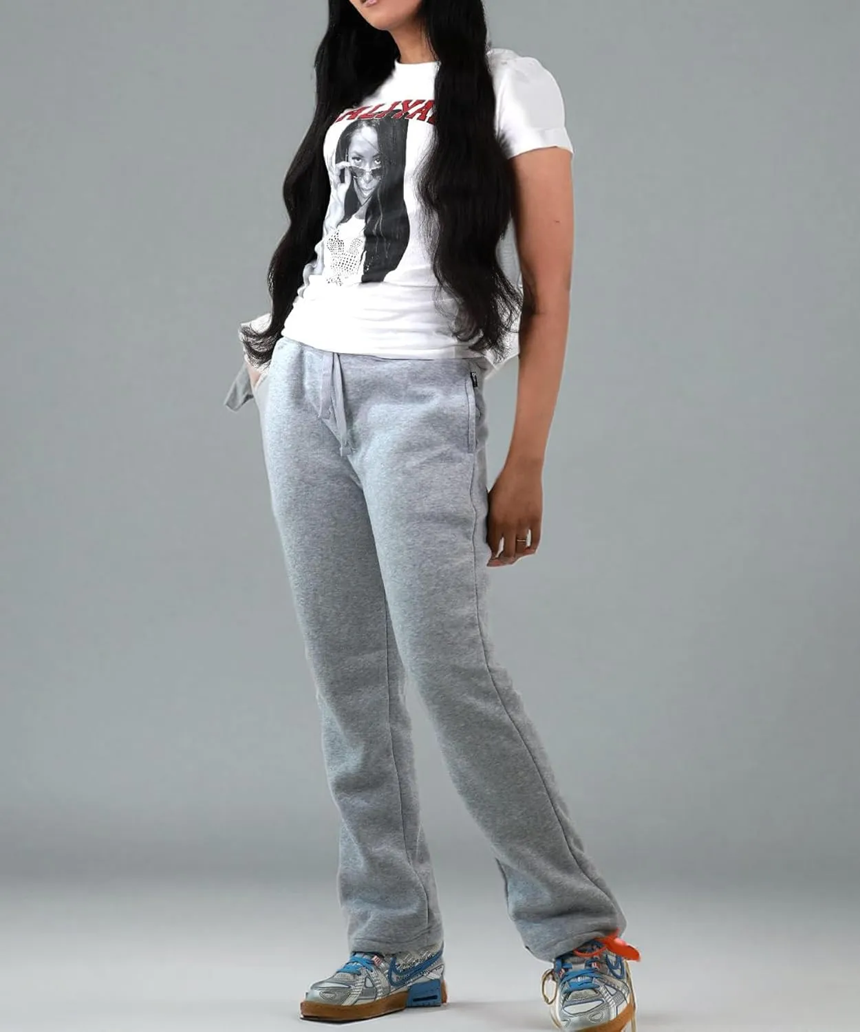 Southpole Women's Basic Fleece Open Bottom Sweatpants