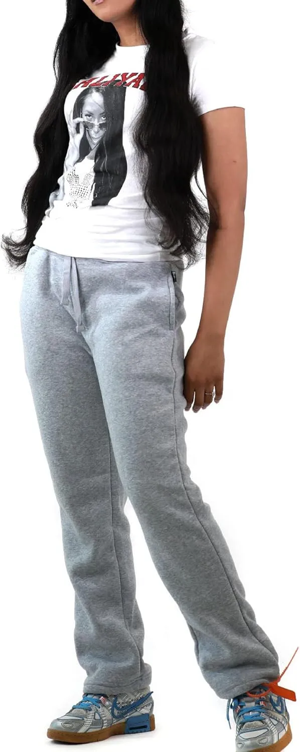 Southpole Women's Basic Fleece Open Bottom Sweatpants
