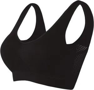 Sports Bra for Women Sweat-Free Mesh Shaping Bra Breathable Cool Liftup Air Bra Seamless Wireless Cooling Comfort Bra