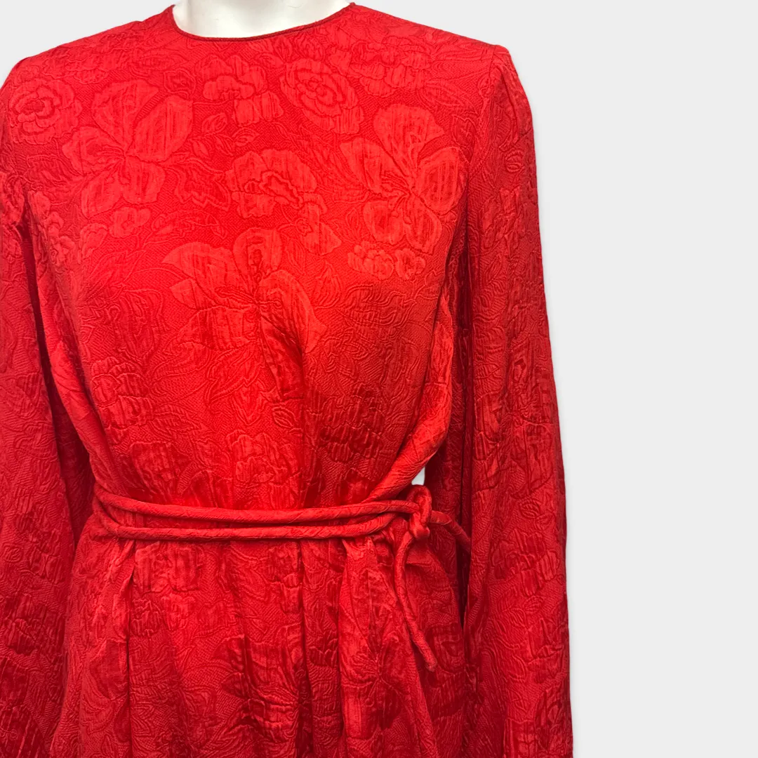 STELLA MCCARTNEY Red silk Kaftan dress