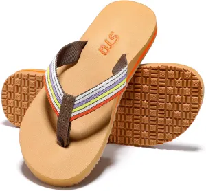 STQ Womens Quick Dry Flip FlopsArch Support Thong Sandals