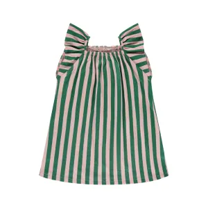 Striped Dress - Blush/Green by Stains & Stories