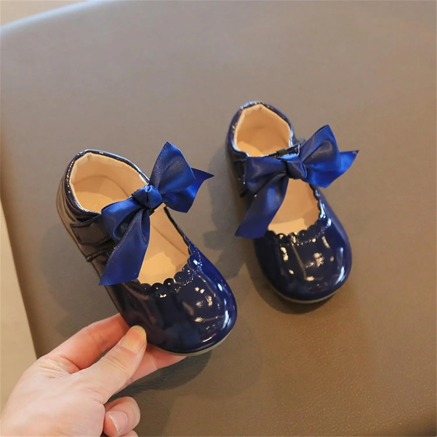 Summer And Autumn Girls Boots Cute Flat Solid Color Round Head Ribbon Bow Hook Loop spring clothes for baby girl