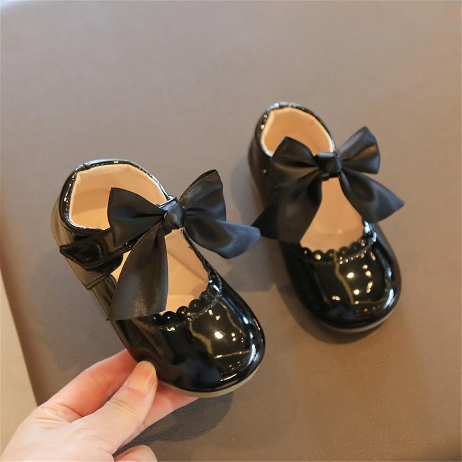 Summer And Autumn Girls Boots Cute Flat Solid Color Round Head Ribbon Bow Hook Loop spring clothes for baby girl
