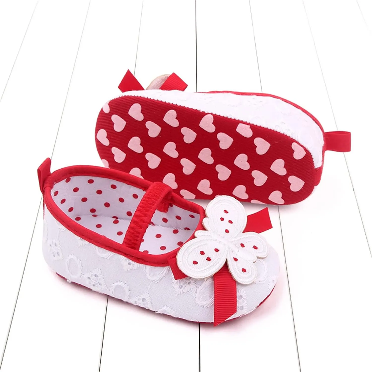 Summer Children Infant Toddler Shoes Girls Sports Shoes Flat Bottom Cloth Upper Lightweight Breathable Slip On Polka Dot Bow Running Shoes for Toddlers