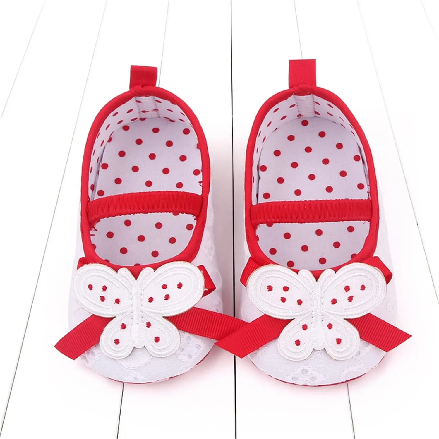 Summer Children Infant Toddler Shoes Girls Sports Shoes Flat Bottom Cloth Upper Lightweight Breathable Slip On Polka Dot Bow Running Shoes for Toddlers