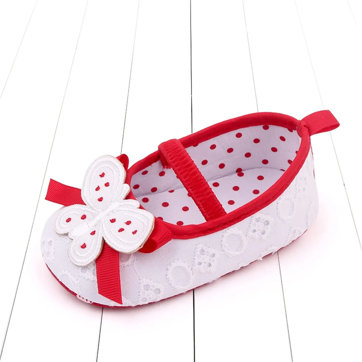 Summer Children Infant Toddler Shoes Girls Sports Shoes Flat Bottom Cloth Upper Lightweight Breathable Slip On Polka Dot Bow Running Shoes for Toddlers