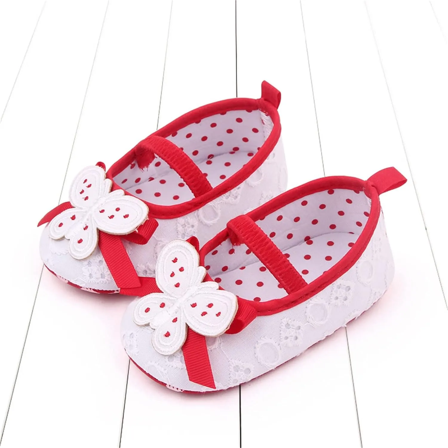 Summer Children Infant Toddler Shoes Girls Sports Shoes Flat Bottom Cloth Upper Lightweight Breathable Slip On Polka Dot Bow Running Shoes for Toddlers