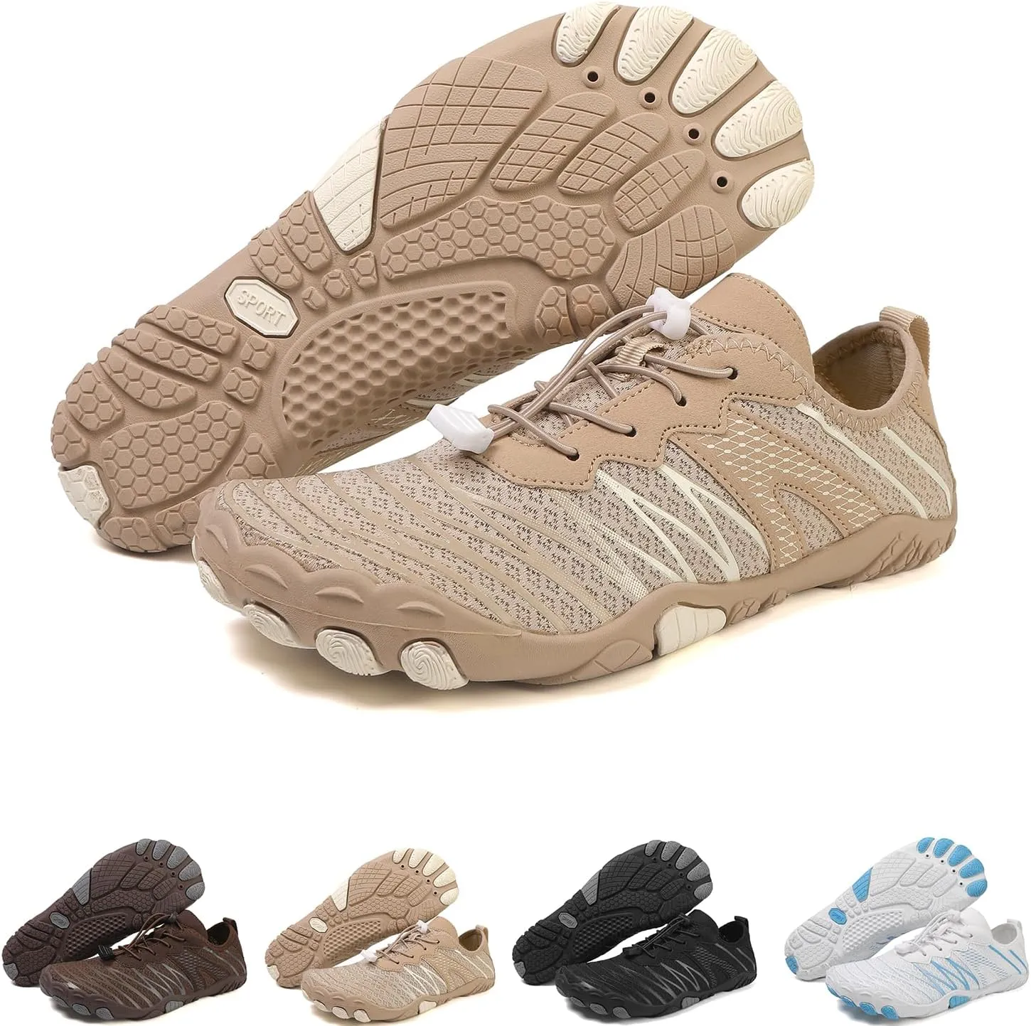 Summer Wading Sneakers for Women Men, Non-Slip Waterproof Quick Drying Soft Soled Shock Absorbing Barefoot Shoes, Hiking Shoes