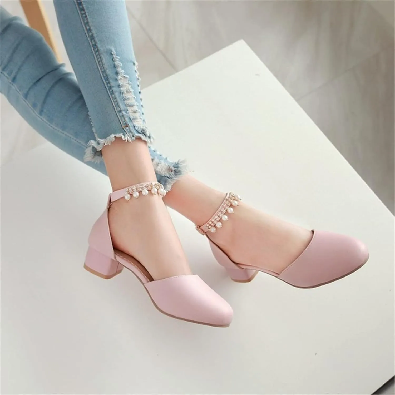 Toddler Baby Girls Dress Shoes Pumps Low Heels Flower Party High School Prom Sandals Grils Dress Shoes