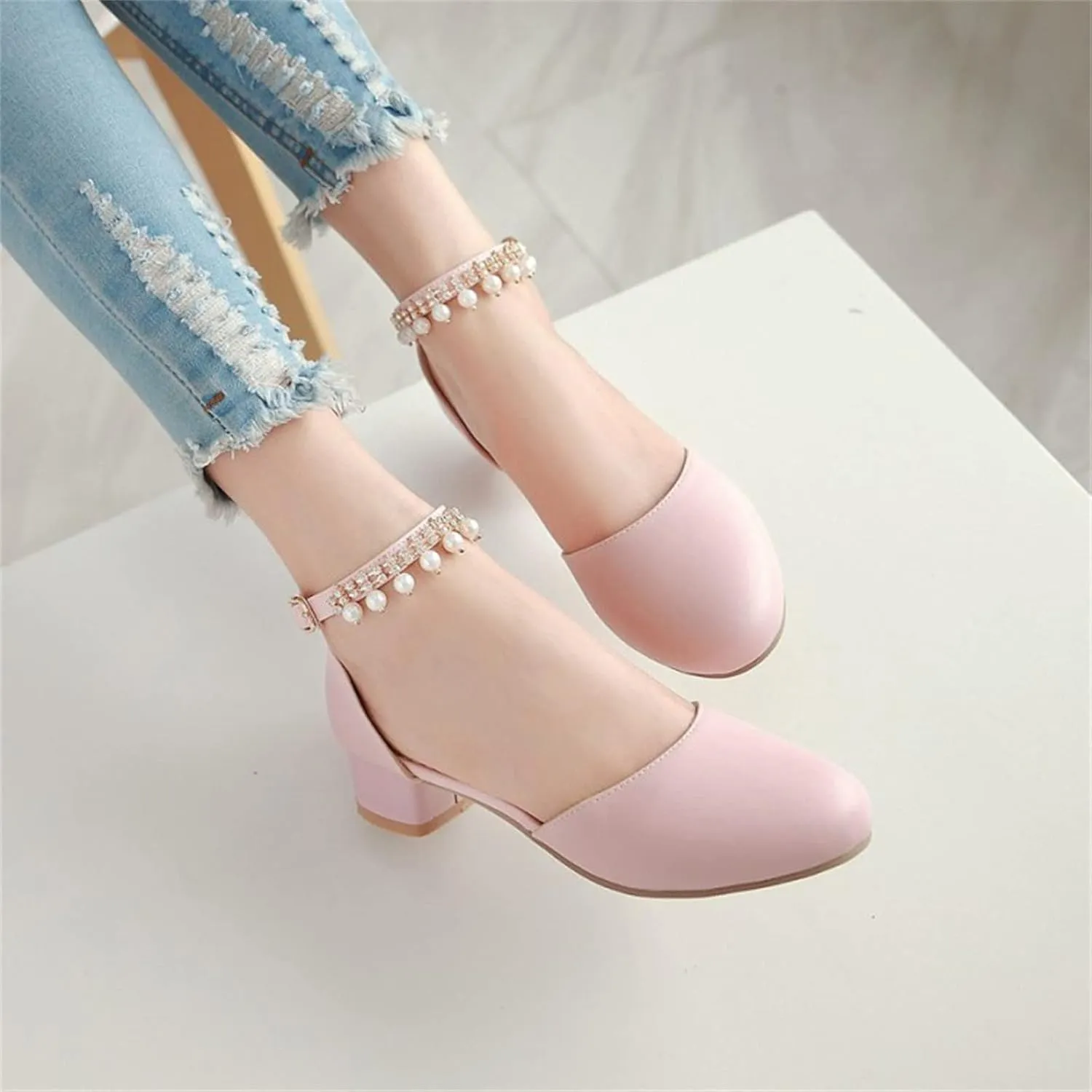 Toddler Baby Girls Dress Shoes Pumps Low Heels Flower Party High School Prom Sandals Grils Dress Shoes