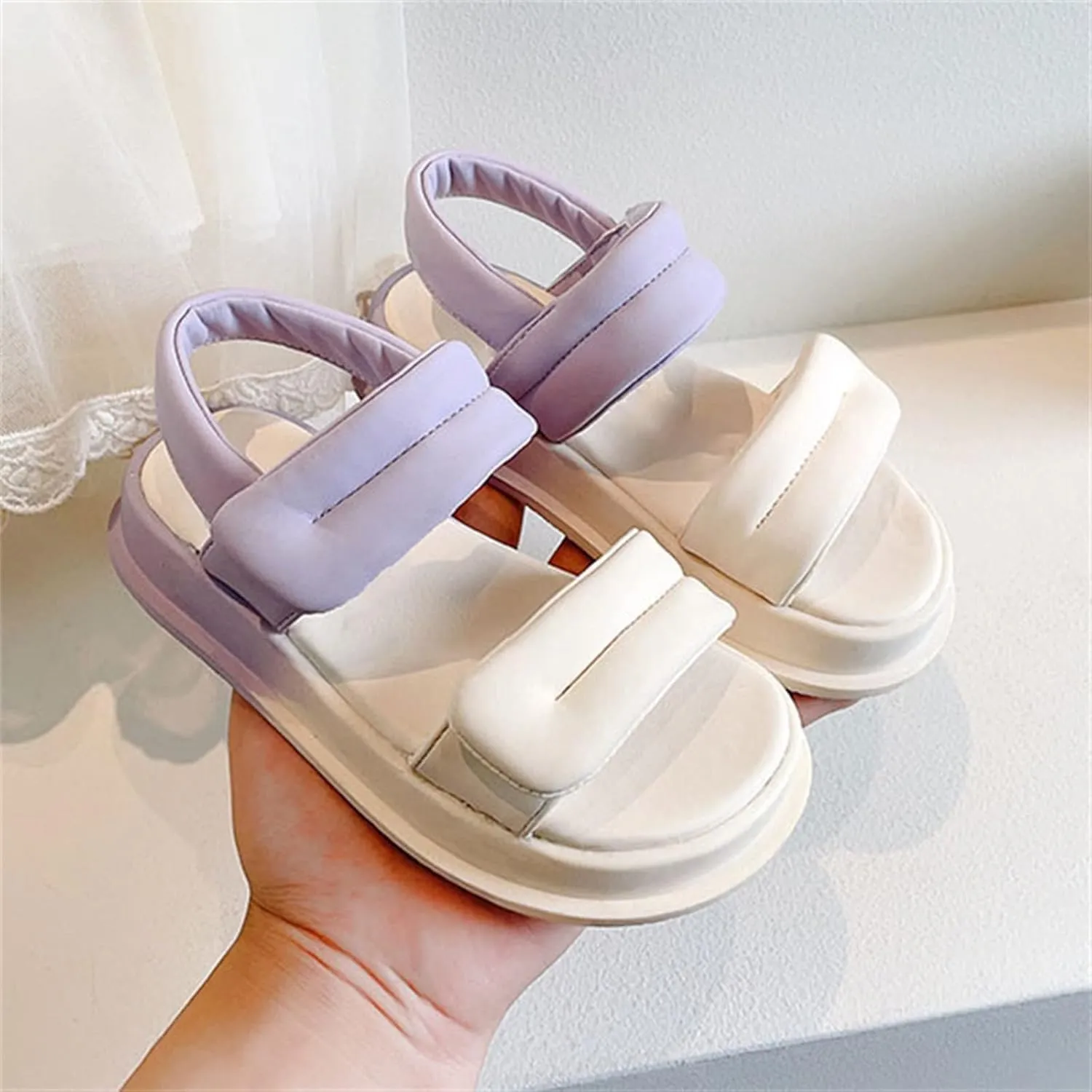 Toddler Girls Eva Sandals Open Toe Thick Rubber Soft Sole Beach Water Shoes Summer Outdoor Walking Casual Shoes