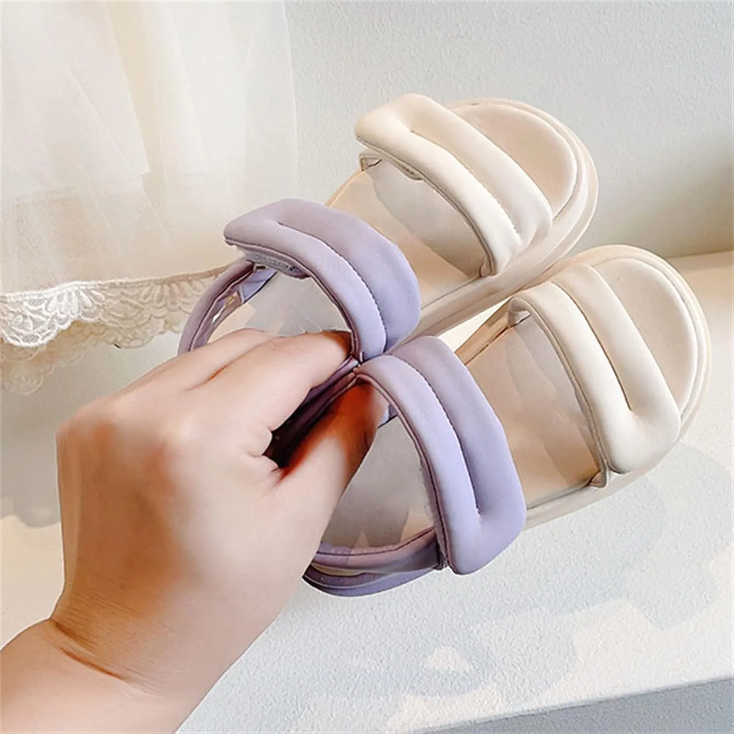 Toddler Girls Eva Sandals Open Toe Thick Rubber Soft Sole Beach Water Shoes Summer Outdoor Walking Casual Shoes
