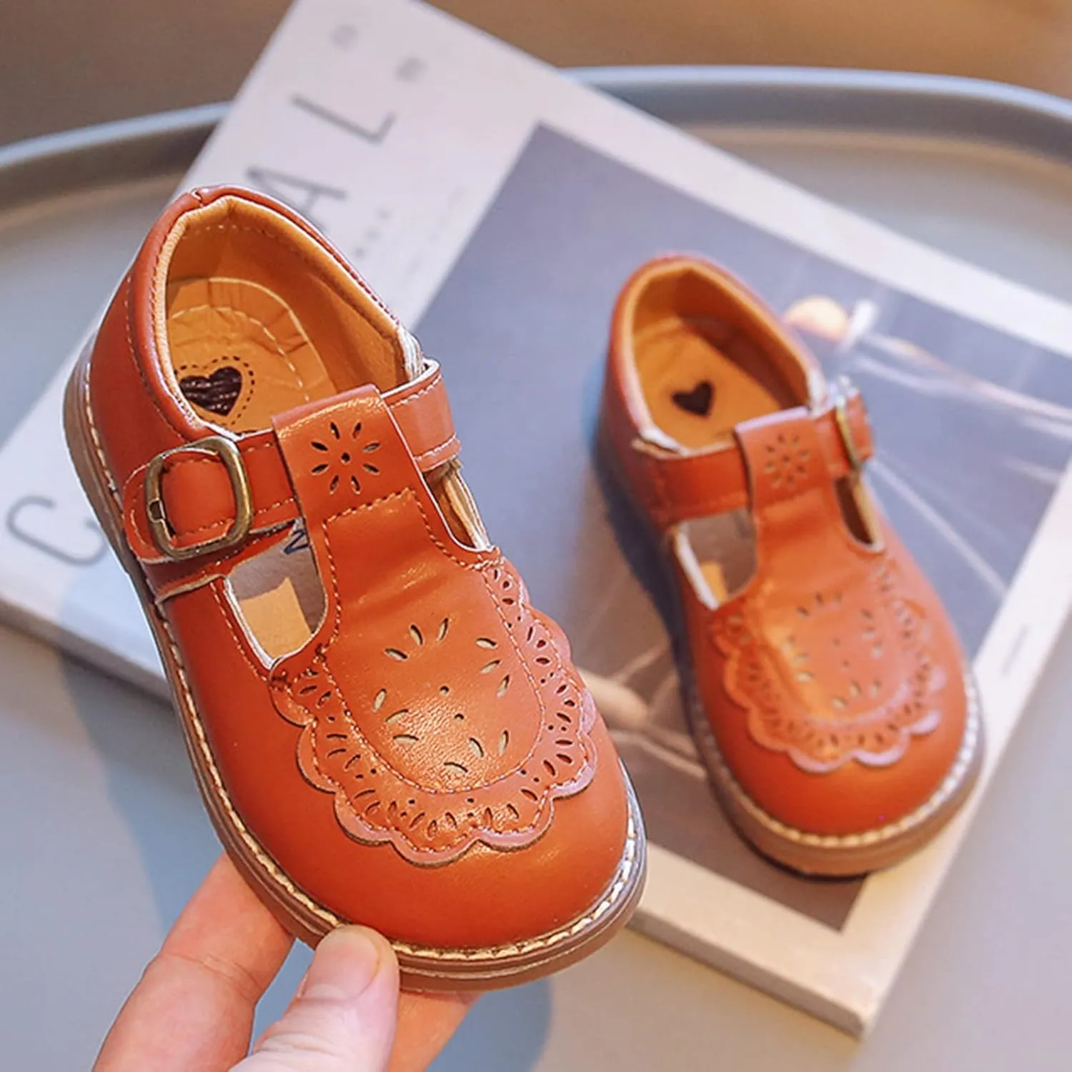 Toddler Little Girl Mary Jane Dress Shoes Uniform Formal Casual Oxfords Ballet Flat?? for Girl Part?? Wedding School