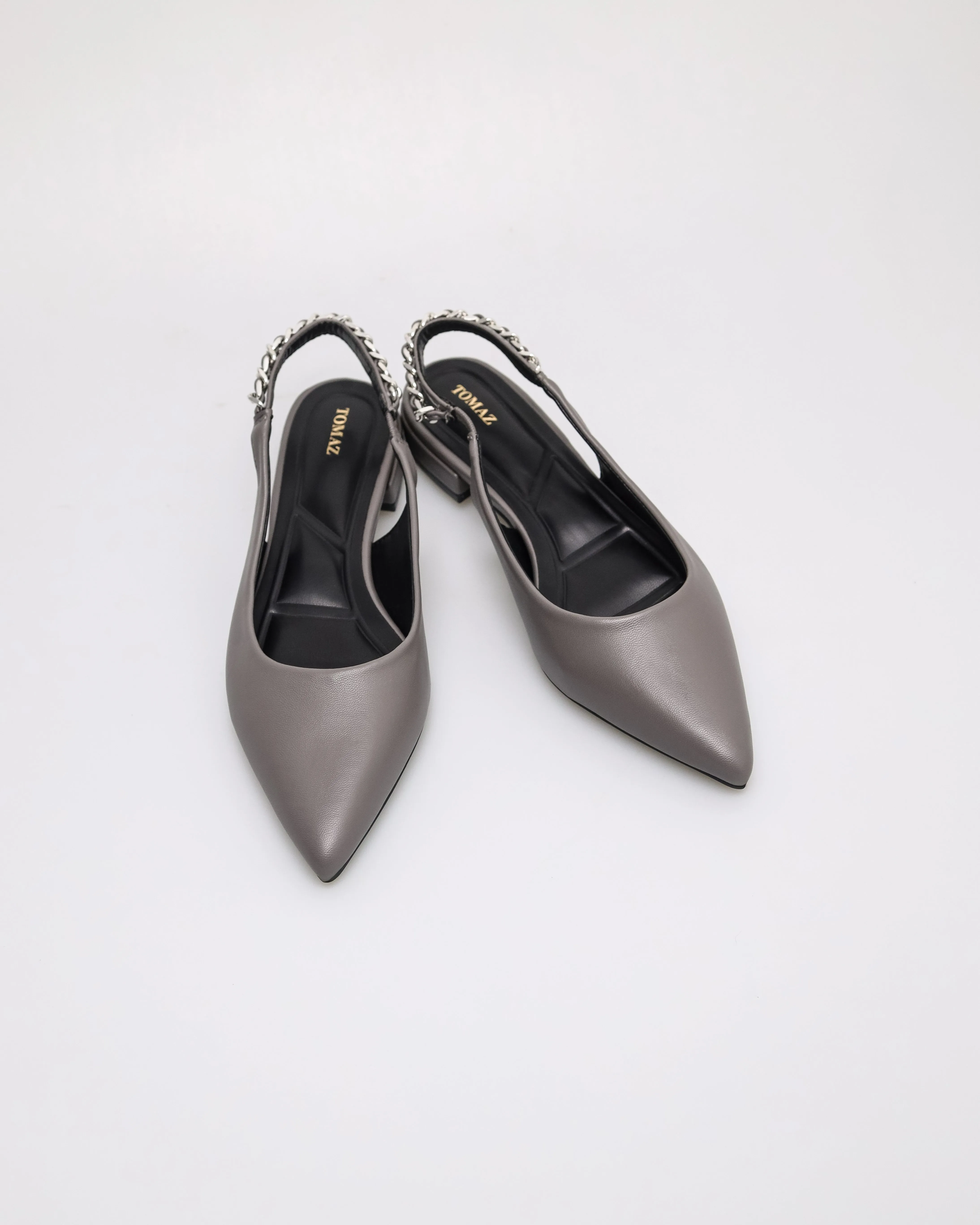 Tomaz FL098 Ladies Pointy Chained Flats