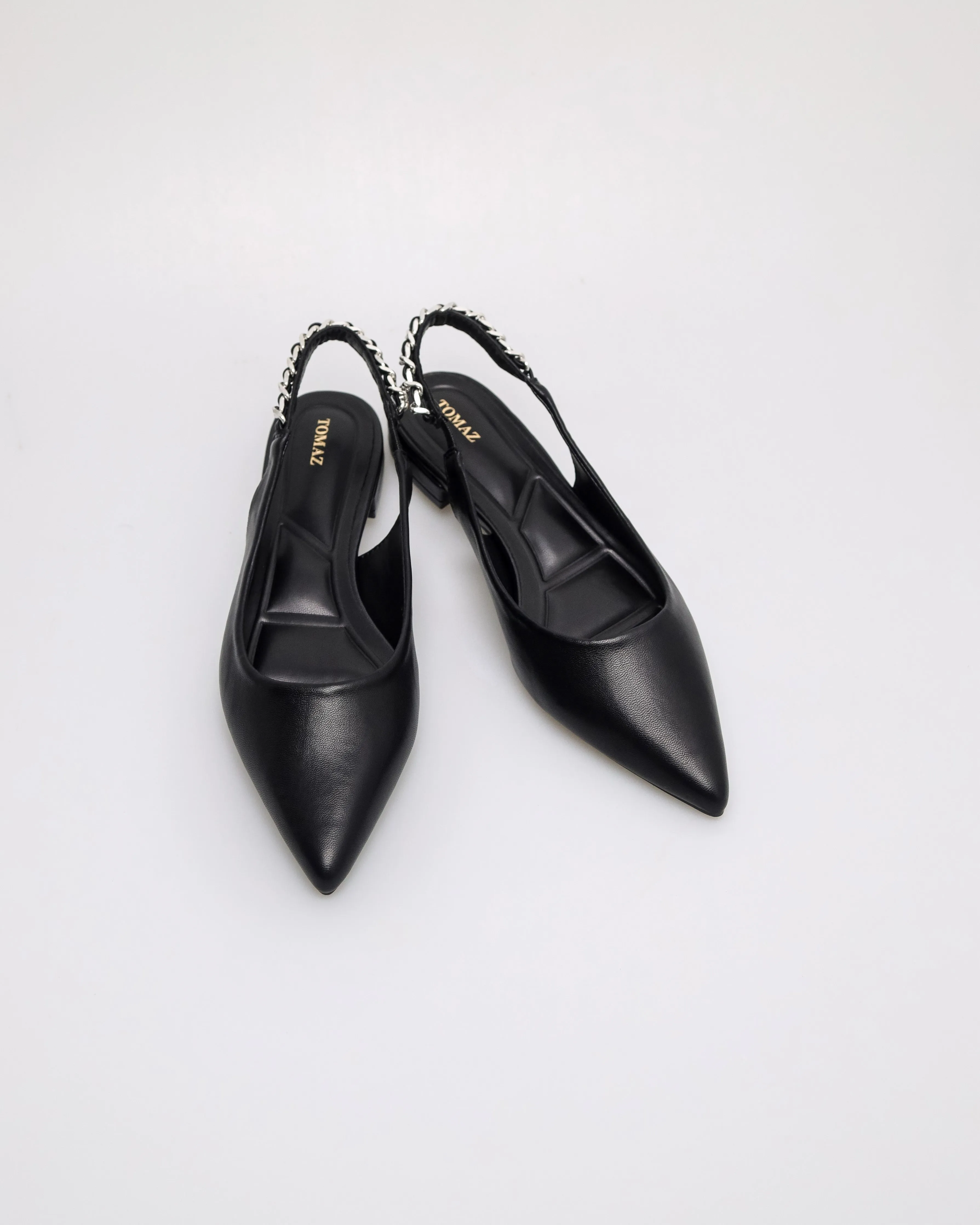 Tomaz FL098 Ladies Pointy Chained Flats